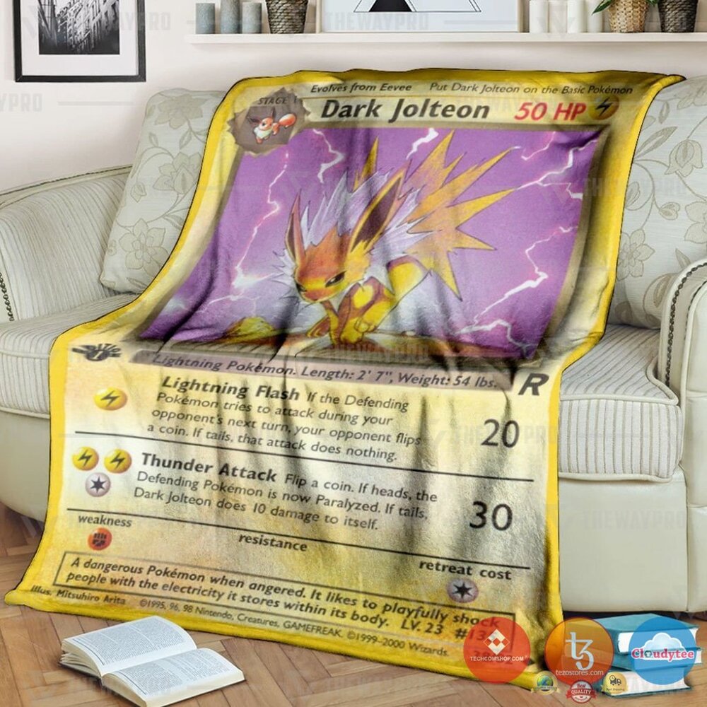 Pokemon Dark Jolteon 1St Edition Blanket 2 Pokemon Dark Jolteon 1St Edition Blanket 2