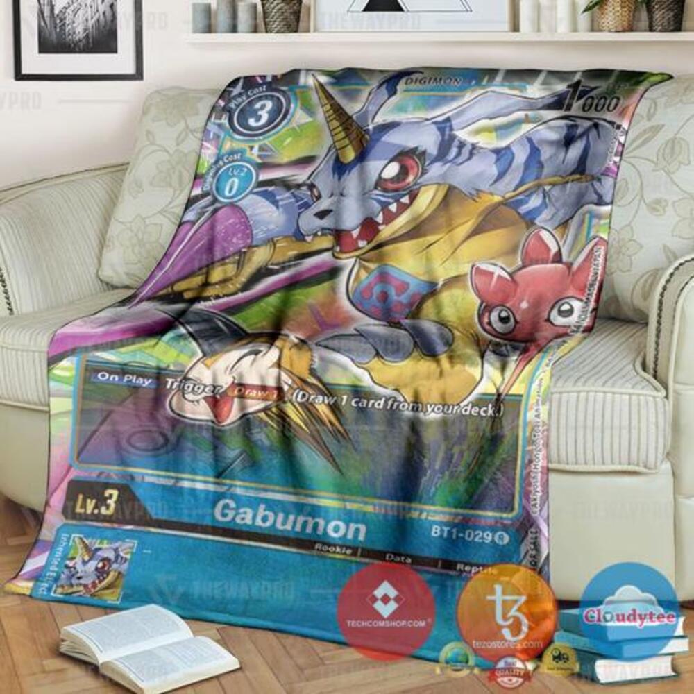 Pokemon Digimon Gabumon Soft Blanket Pokemon Digimon Gabumon Soft Blanket