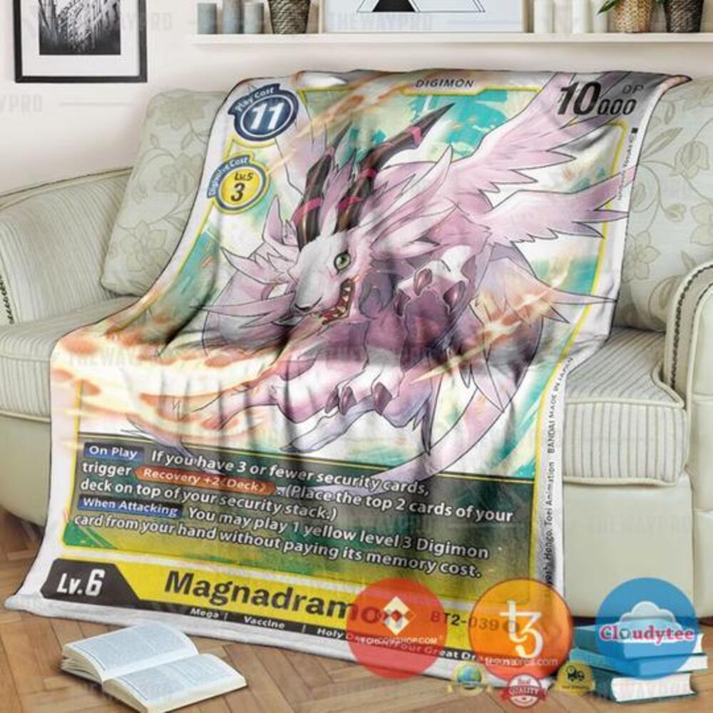Pokemon Digimon Magnadramon Soft Blanket Pokemon Digimon Magnadramon Soft Blanket