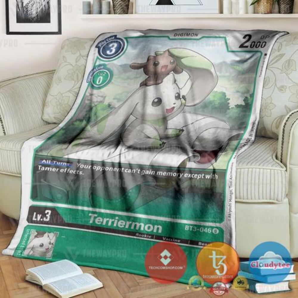 Pokemon Digimon Terriermon Soft Blanket Pokemon Digimon Terriermon Soft Blanket
