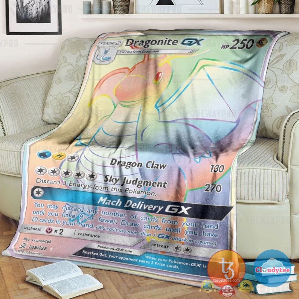 Pokemon Dragonite Gx Match Delivery Rainbow Blanket Pokemon Dragonite Gx Match Delivery Rainbow Blanket