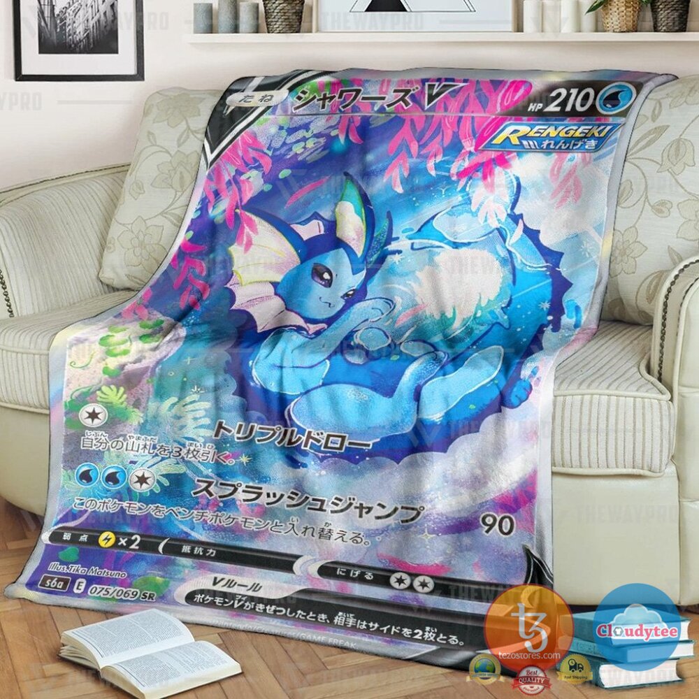 Pokemon Evovling Skies Vaporeon Alternate Blanket Pokemon Evovling Skies Vaporeon Alternate Blanket