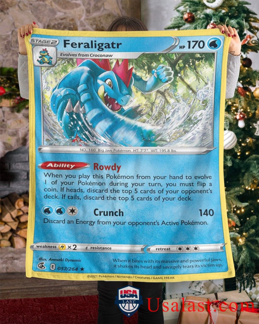 Pokemon Feraligatr Fusion Strike Blanket Pokemon Feraligatr Fusion Strike Blanket