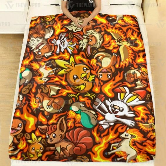 Pokemon Fire Soft Blanket Pokemon Fire Soft Blanket
