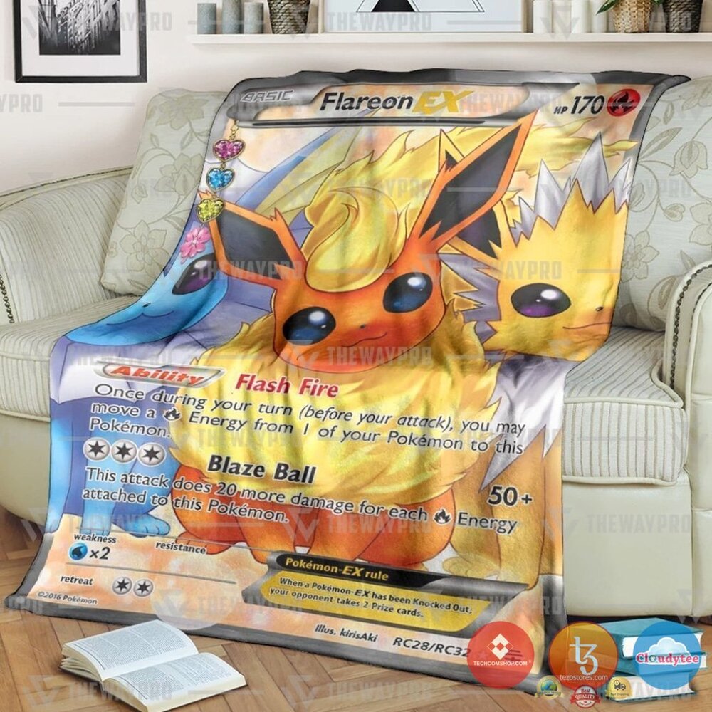 Pokemon Flareon Ex Generations Blanket Pokemon Flareon Ex Generations Blanket