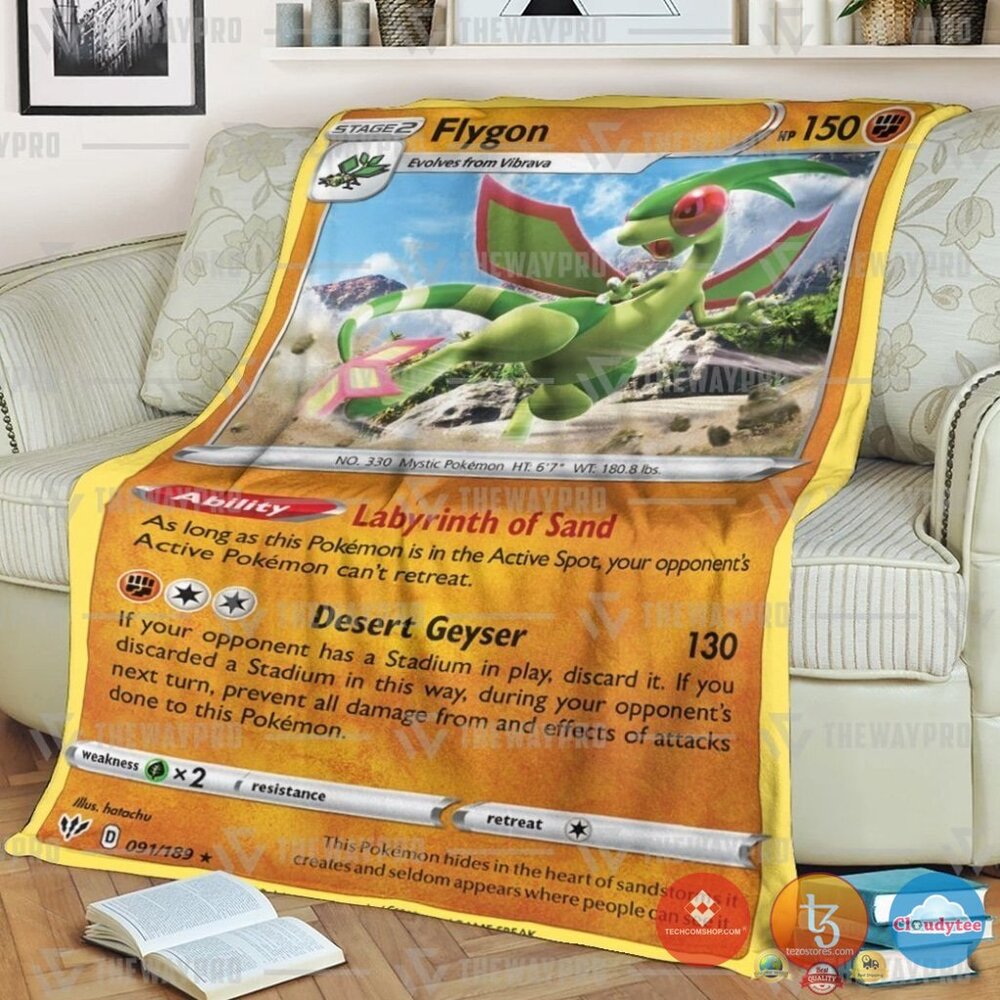 Pokemon Flygon Darkness Ablaze Blanket Pokemon Flygon Darkness Ablaze Blanket