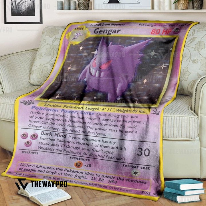 Pokemon Gengar Holo 1St Edition Bedding Set And Quilt Blanket Pokemon Gengar Holo 1St Edition Bedding Set And Quilt Blanket