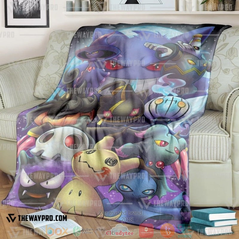 Pokemon Ghosting Soft Blanket Pokemon Ghosting Soft Blanket