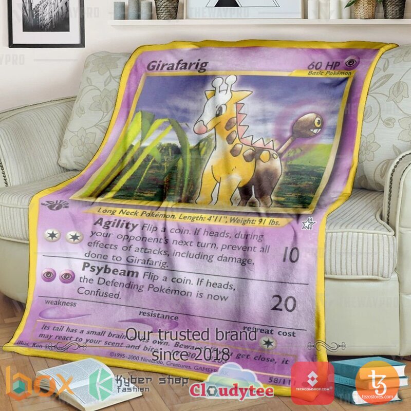 Pokemon Girafarig Blanket 2 Pokemon Girafarig Blanket 2