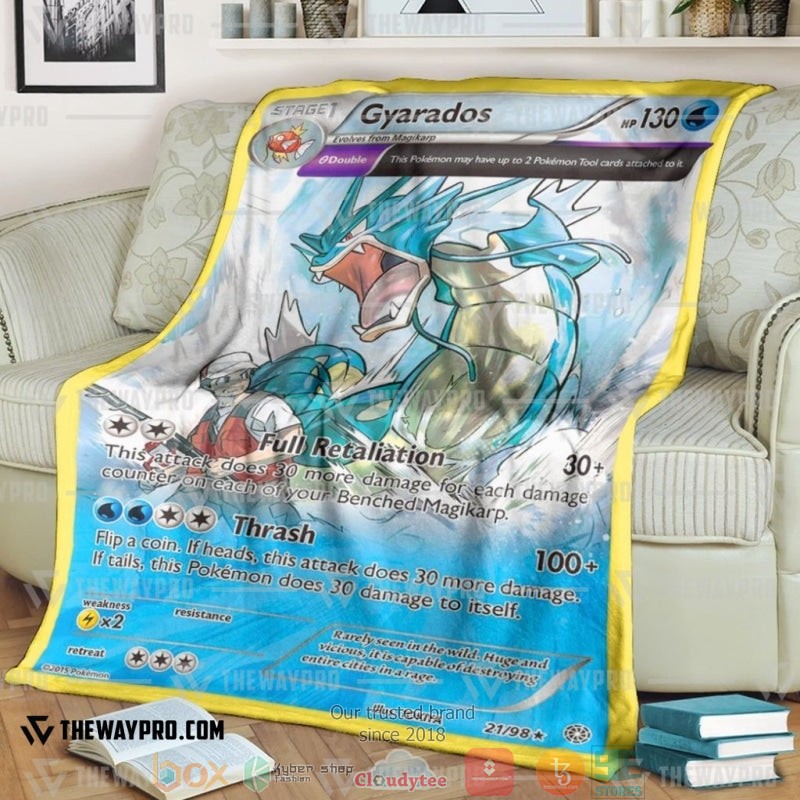 Pokemon Gyarados Ancient Origins Soft Blanket Pokemon Gyarados Ancient Origins Soft Blanket
