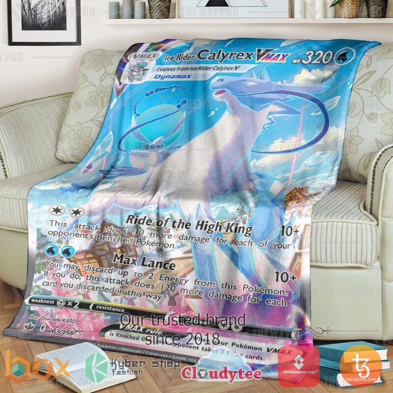 Pokemon Ice Rider Calyrex Vmax Blanket 2 Pokemon Ice Rider Calyrex Vmax Blanket 2
