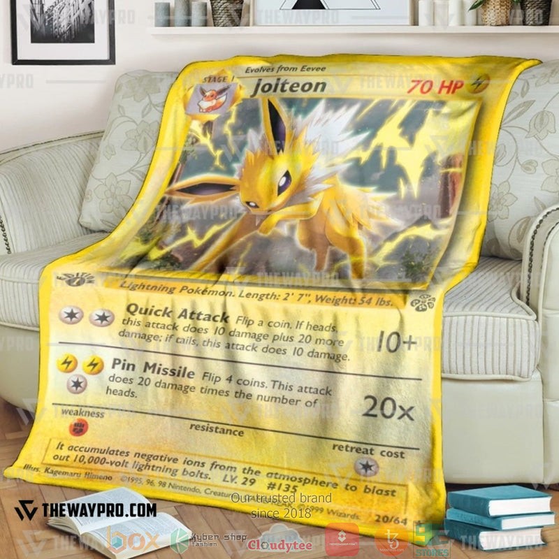 Pokemon Jolteon Soft Blanket Pokemon Jolteon Soft Blanket