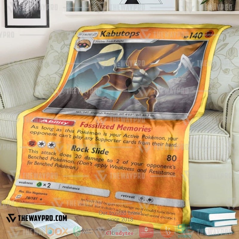 Pokemon Kabutops Team Up Soft Blanket Pokemon Kabutops Team Up Soft Blanket