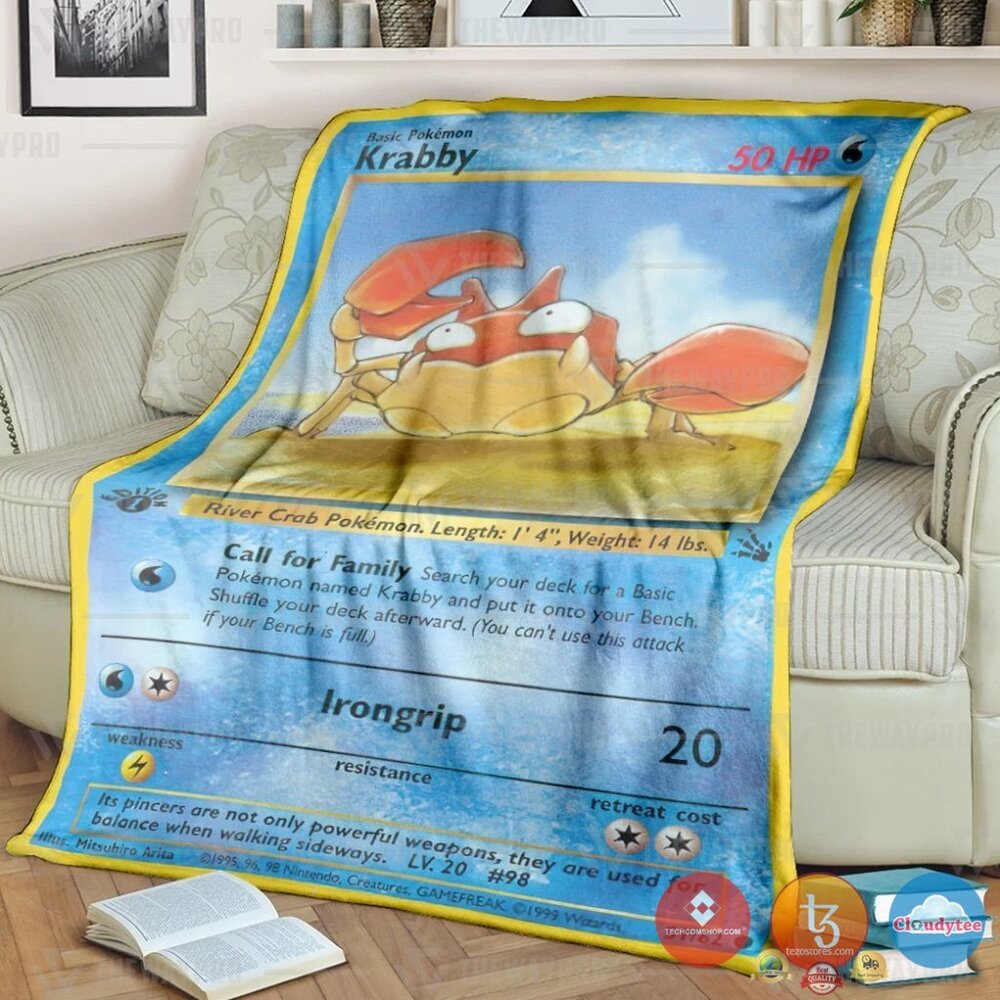 Pokemon Krabby Blanket Pokemon Krabby Blanket