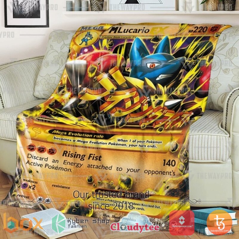 Pokemon M Lucario Ex Furious Fists Blanket 2 Pokemon M Lucario Ex Furious Fists Blanket 2