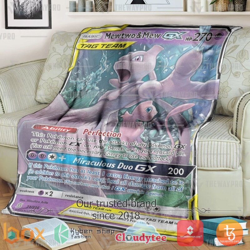 Pokemon Mewtwo Mew Gx Unified Minds Blanket 2 Pokemon Mewtwo Mew Gx Unified Minds Blanket 2