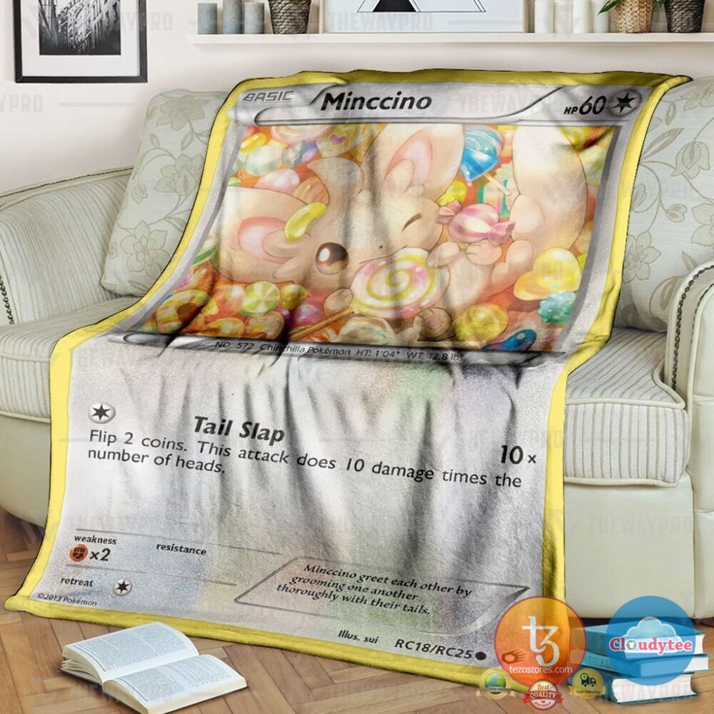 Pokemon Minccino Blanket Pokemon Minccino Blanket