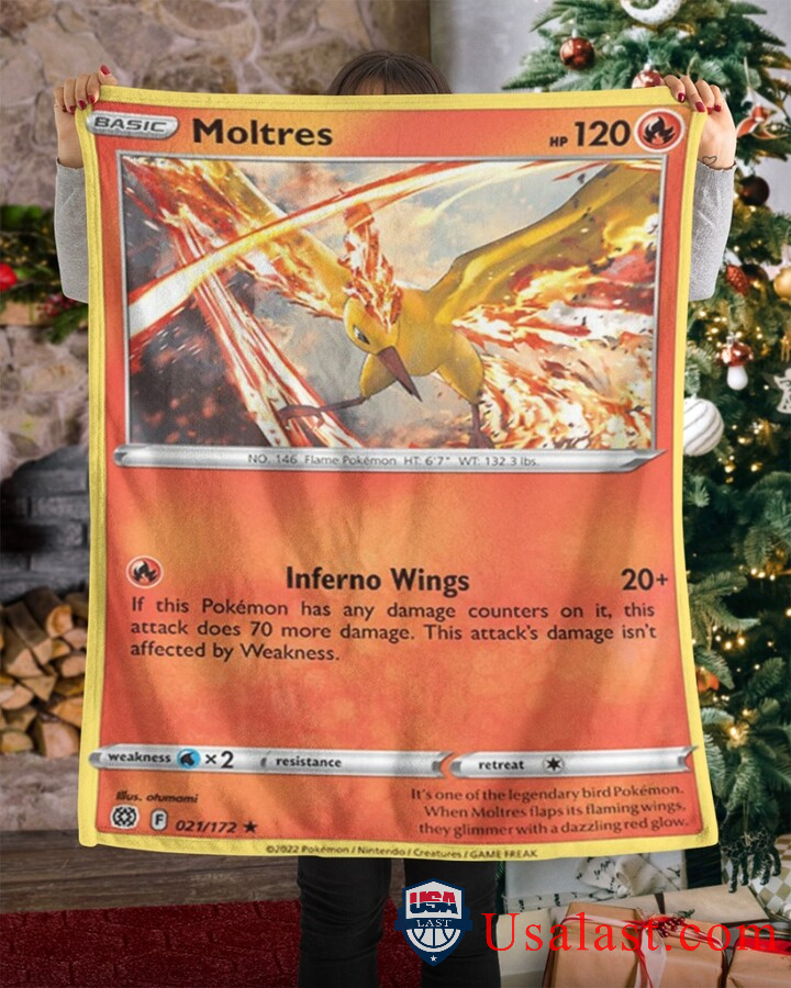 Pokemon Moltres Brilliant Stars Blanket Pokemon Moltres Brilliant Stars Blanket
