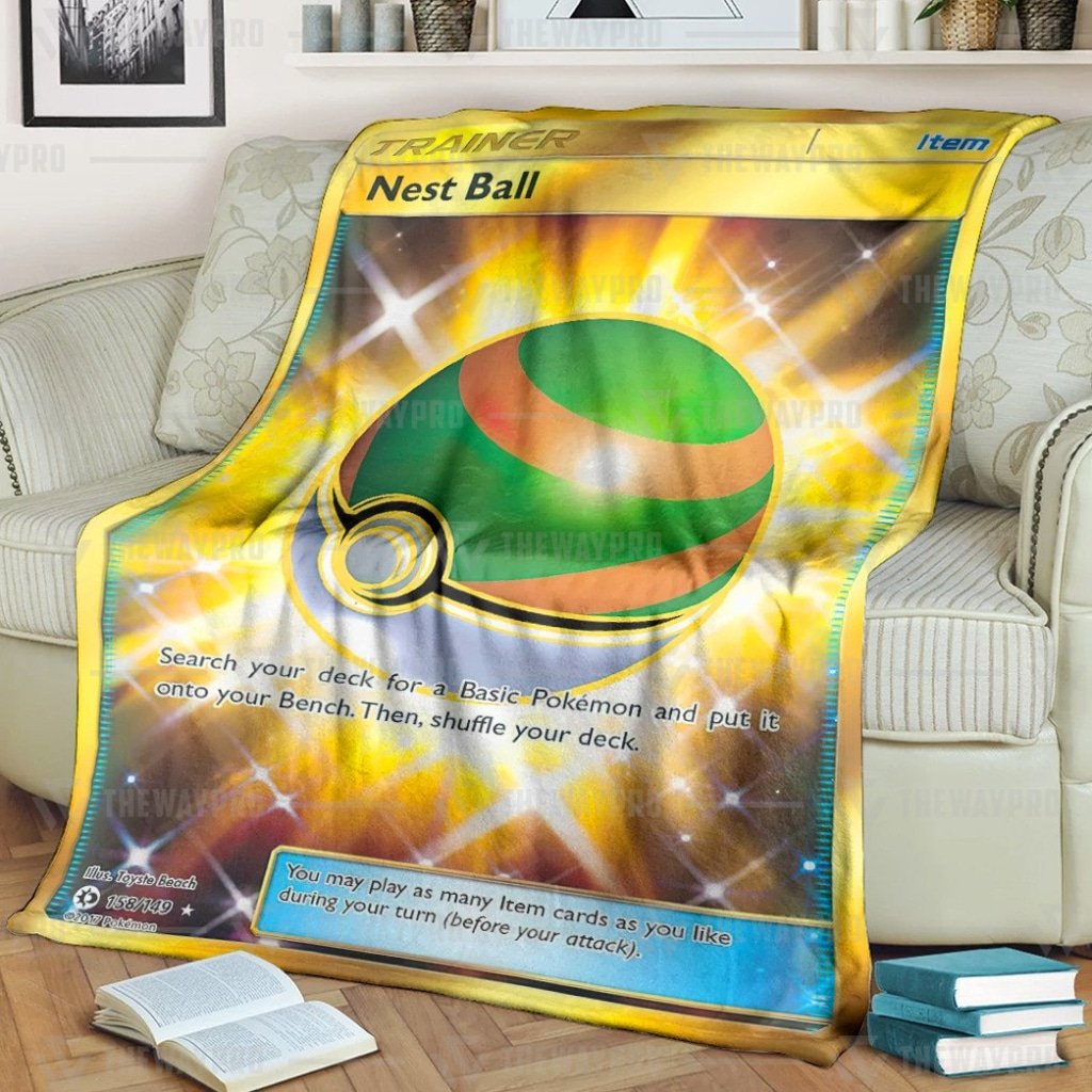 Pokemon Nest Ball Trainer Blanket Pokemon Nest Ball Trainer Blanket