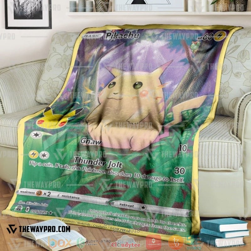 Pokemon Pikachu Celebrations Soft Blanket Pokemon Pikachu Celebrations Soft Blanket