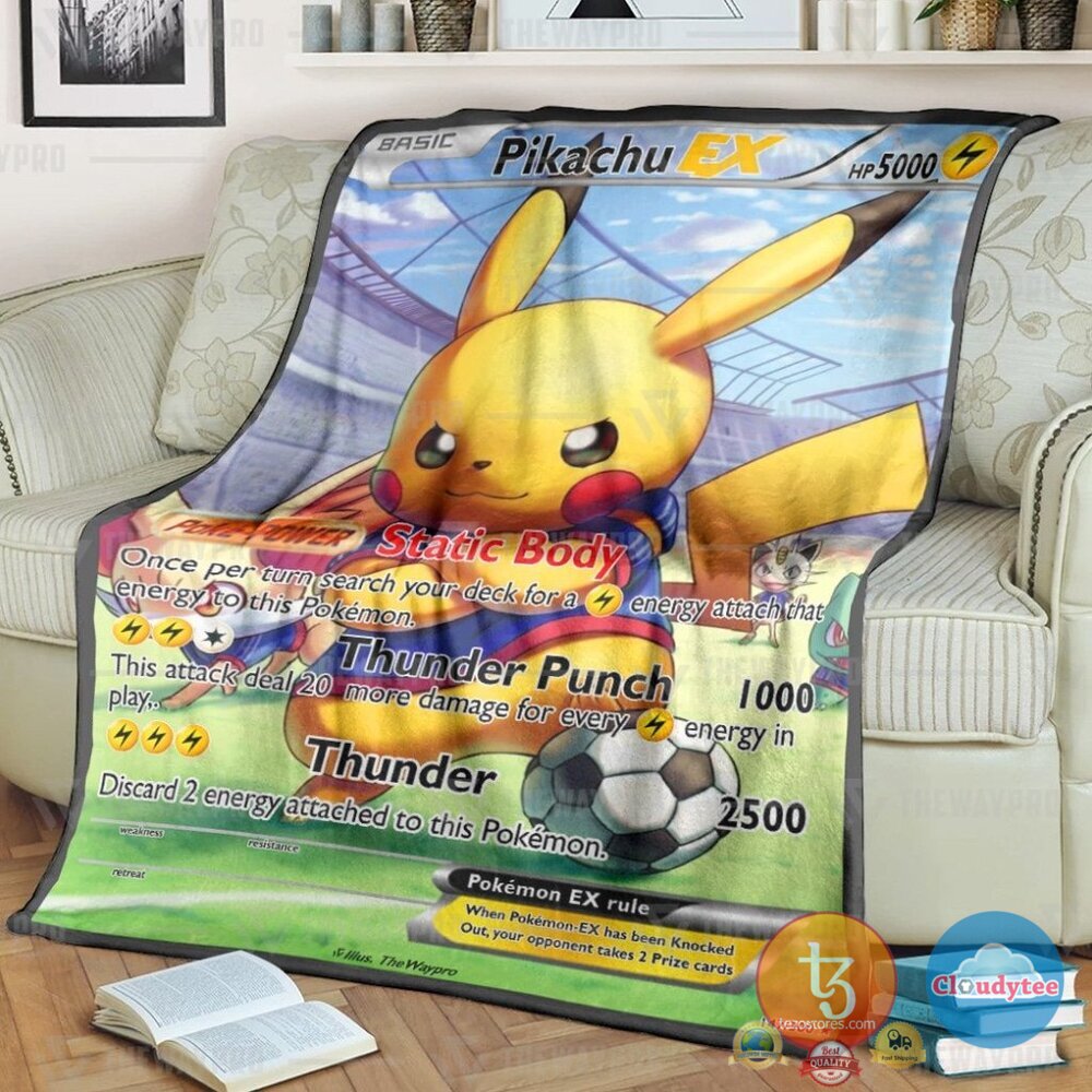 Pokemon Pikachu Ex Blanket Pokemon Pikachu Ex Blanket