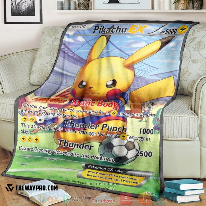 Pokemon Pikachu Ex Soft Blanket Pokemon Pikachu Ex Soft Blanket