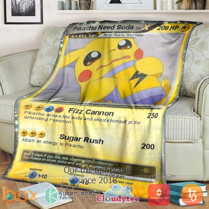 Pokemon Pikachu Need Soda Blanket 2 Pokemon Pikachu Need Soda Blanket 2