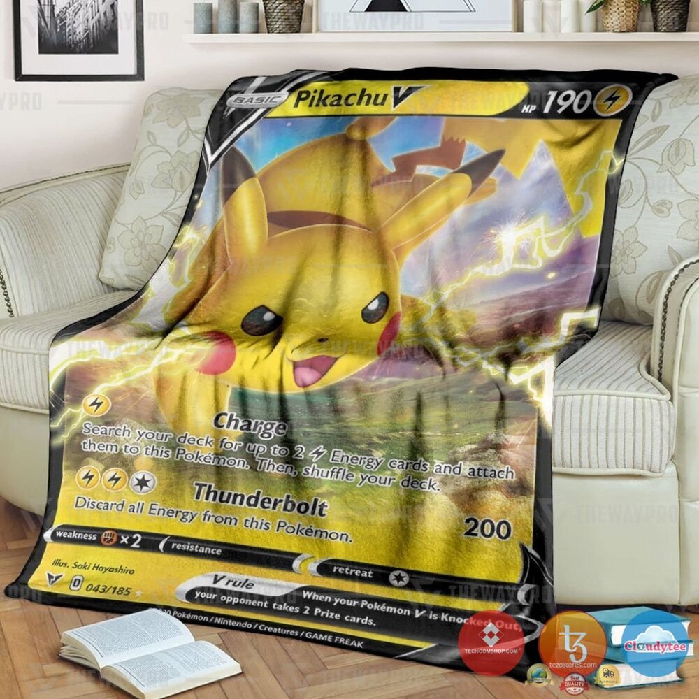 Pokemon Pikachu V Vivid Voltage Blanket Pokemon Pikachu V Vivid Voltage Blanket
