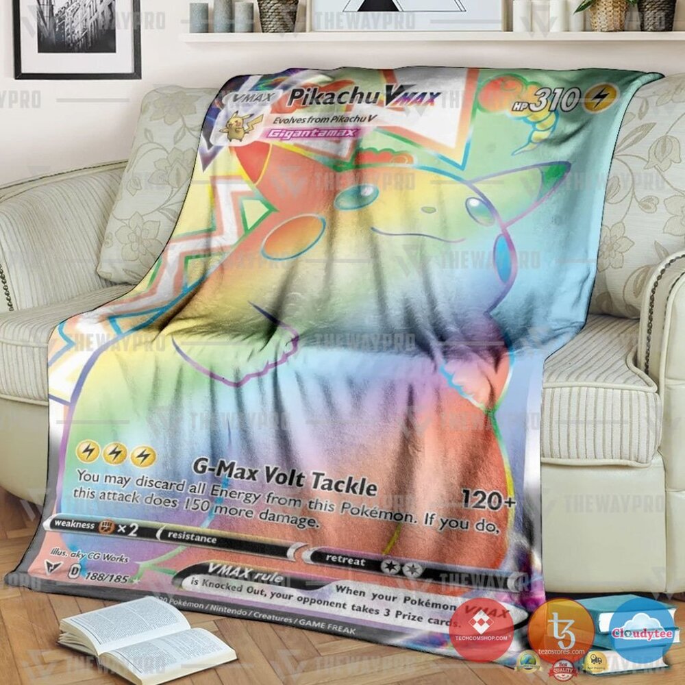 Pokemon Pikachu Vmax Rainbow Blanket Pokemon Pikachu Vmax Rainbow Blanket