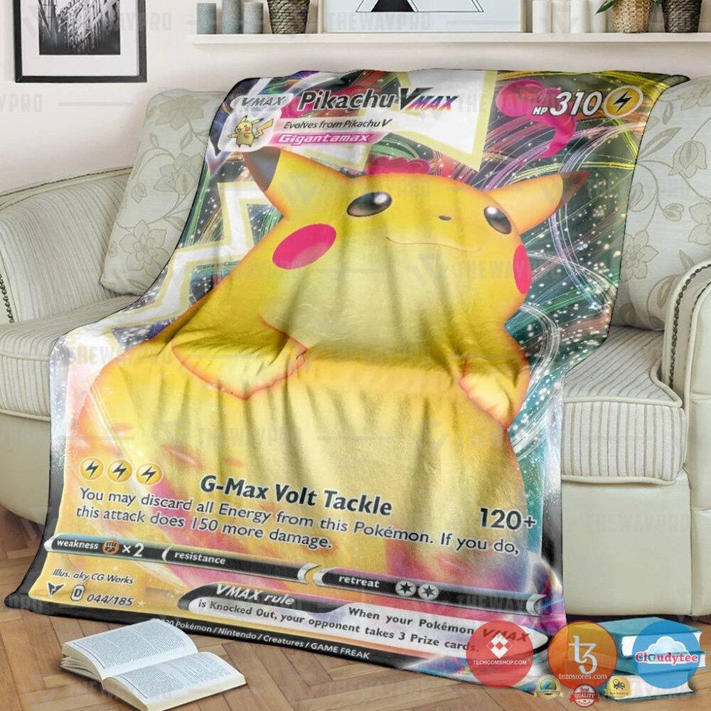 Pokemon Pikachu Vmax Vivid Voltage Blanket Pokemon Pikachu Vmax Vivid Voltage Blanket