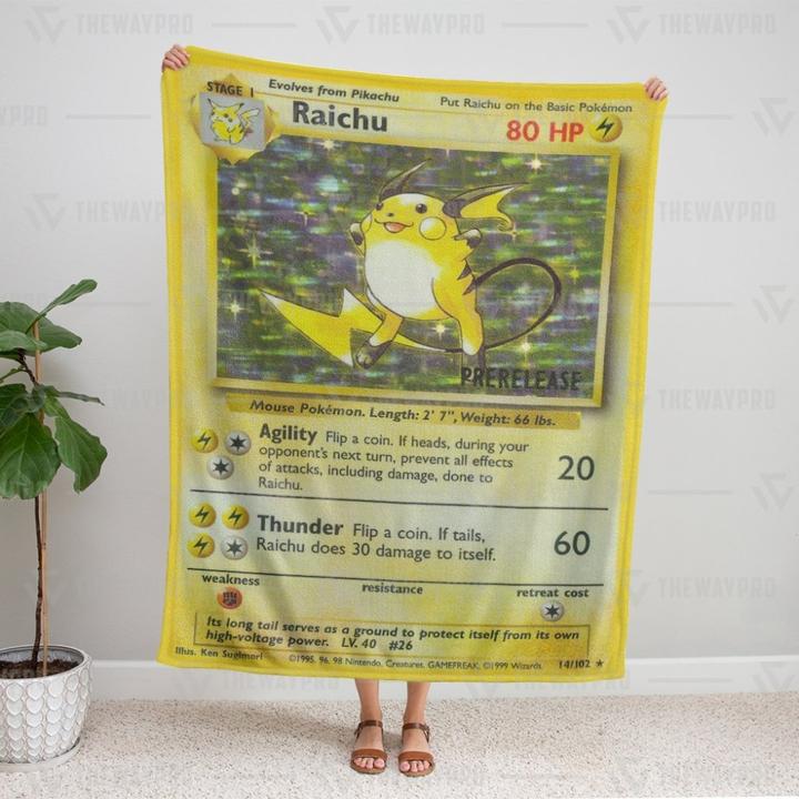 Pokemon Raichu Blanket Pokemon Raichu Blanket