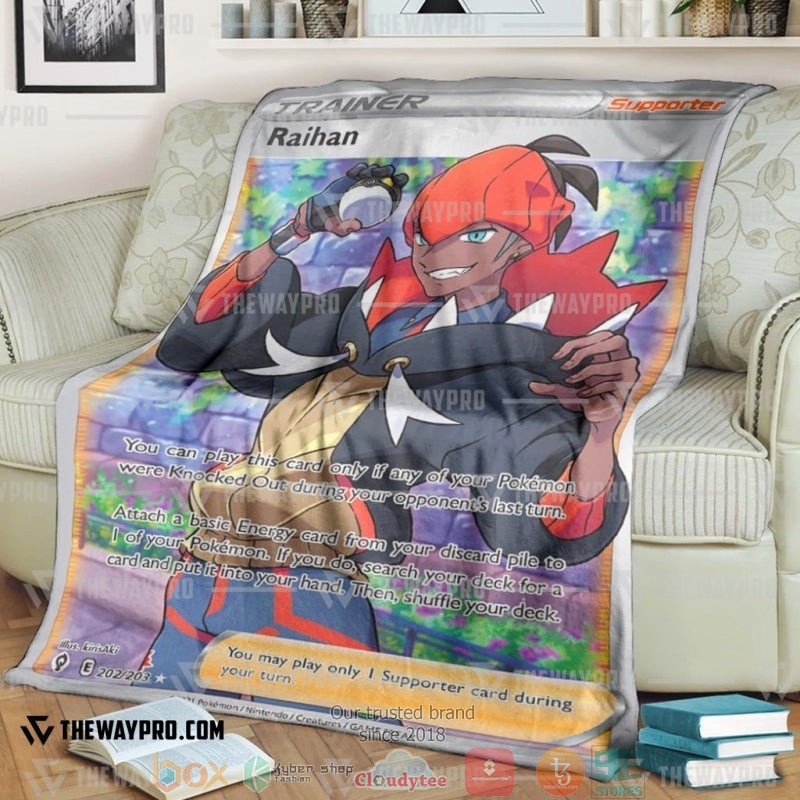 Pokemon Raihan Evolving Skies Soft Blanket Pokemon Raihan Evolving Skies Soft Blanket