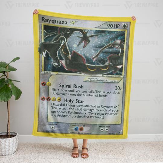 Pokemon Rayquaza Blanket Rug Pokemon Rayquaza Blanket Rug