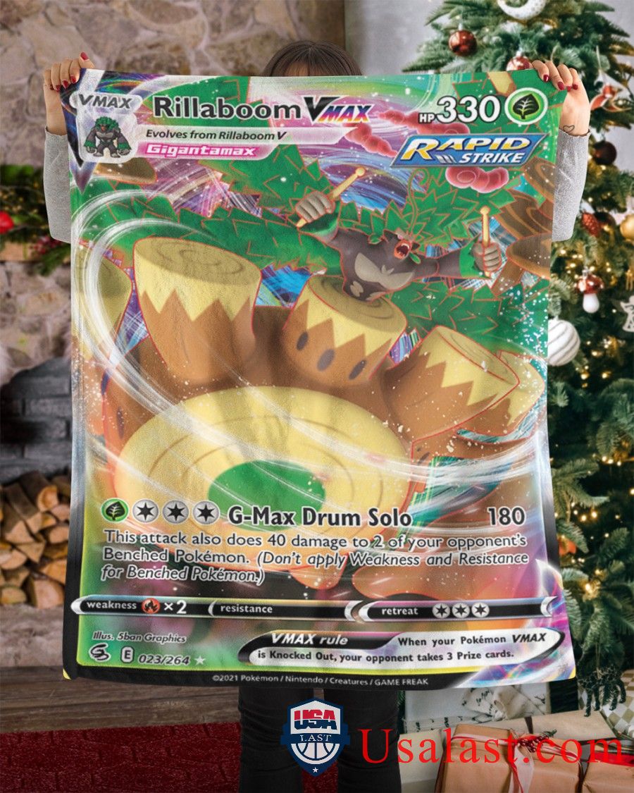 Pokemon Rillaboom Vmax Rapid Strike Blanket Pokemon Rillaboom Vmax Rapid Strike Blanket