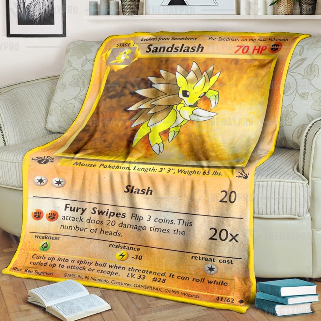 Pokemon Sandslash Fossil Blanket Pokemon Sandslash Fossil Blanket