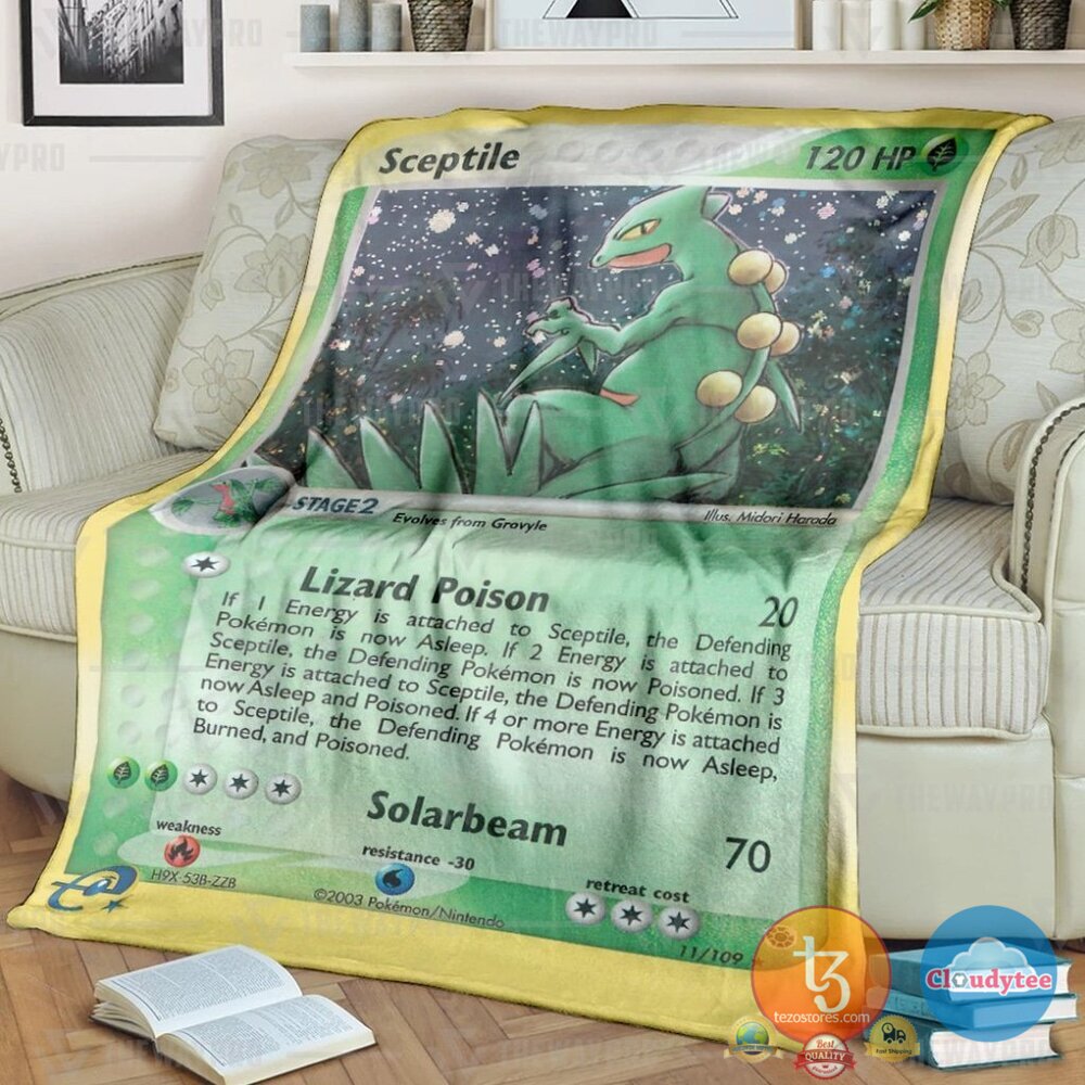 Pokemon Sceptile Ruby And Sapphire Blanket Pokemon Sceptile Ruby And Sapphire Blanket