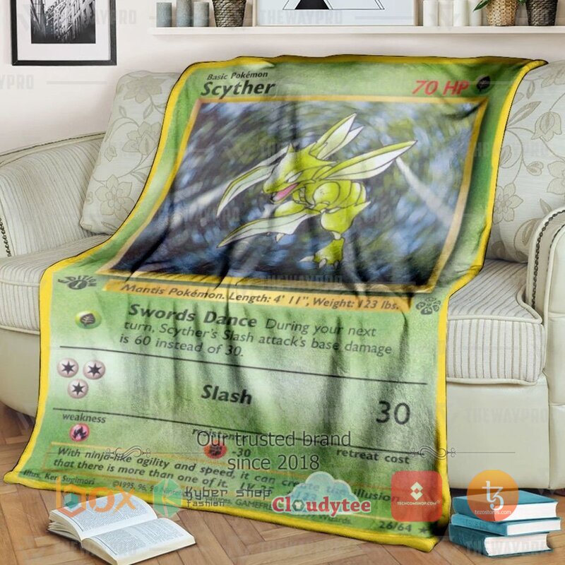 Pokemon Scyther 1St Edition Blanket 2 Pokemon Scyther 1St Edition Blanket 2