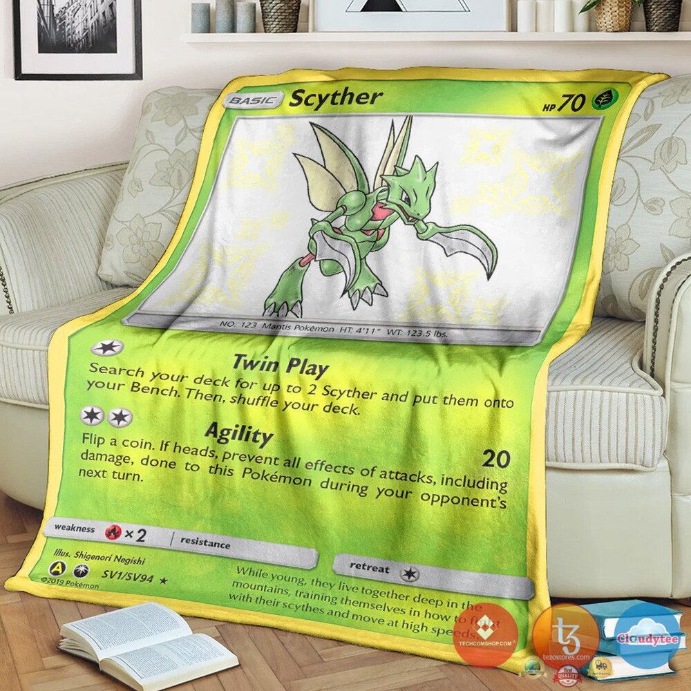 Pokemon Scyther Celestial Storm Blanket Pokemon Scyther Celestial Storm Blanket