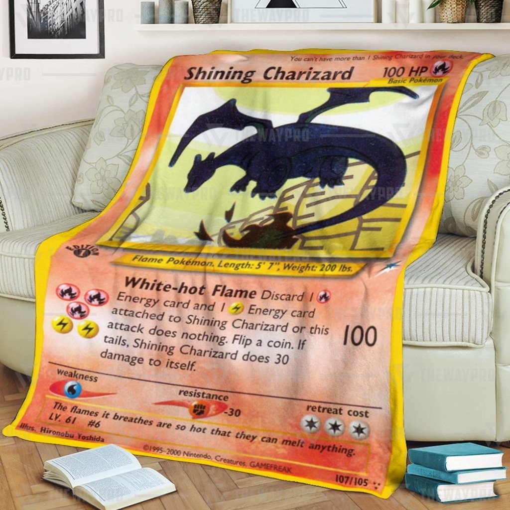 Pokemon Shining Charizard Blanket Pokemon Shining Charizard Blanket
