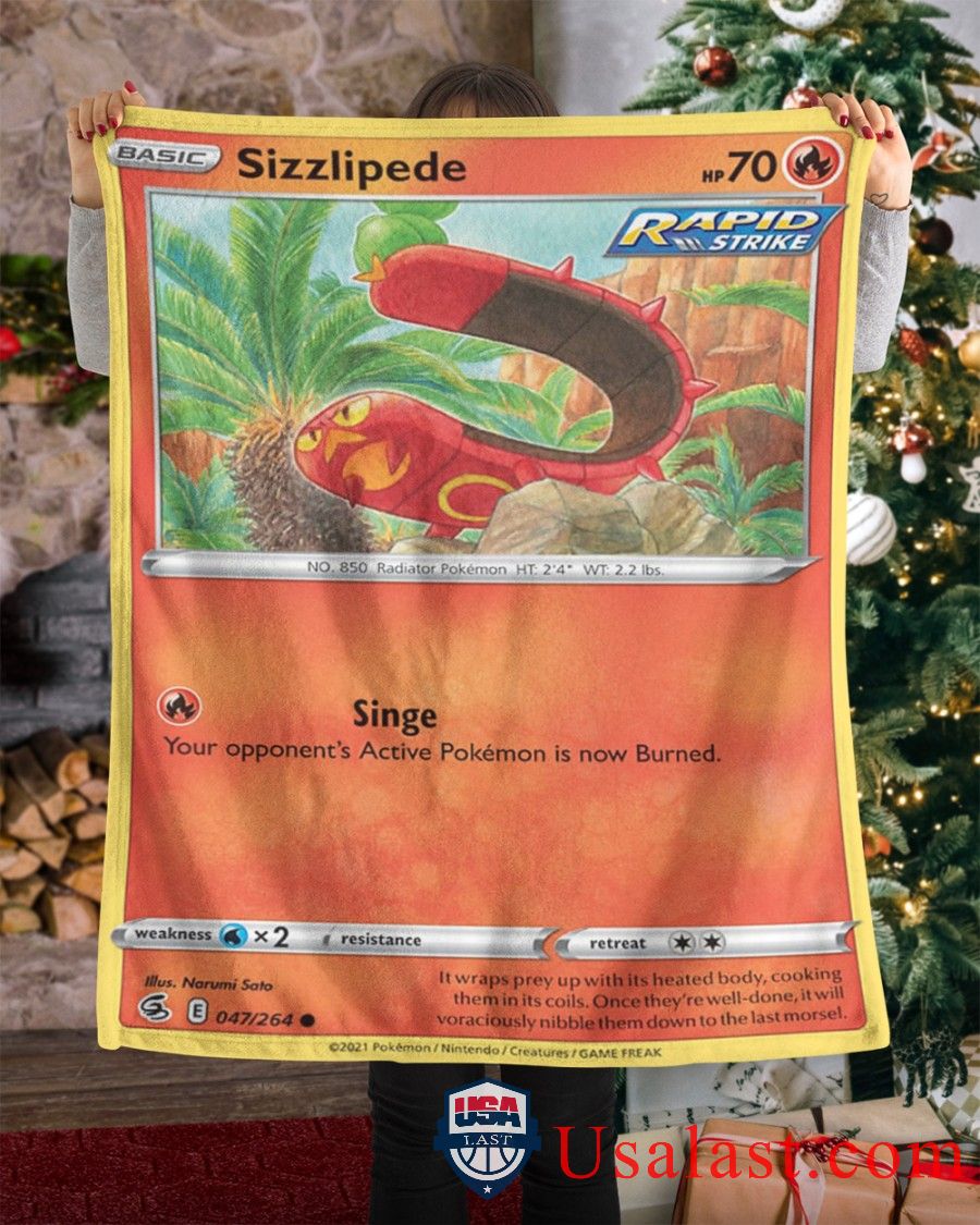 Pokemon Sizzlipede Rapid Strike Blanket Pokemon Sizzlipede Rapid Strike Blanket