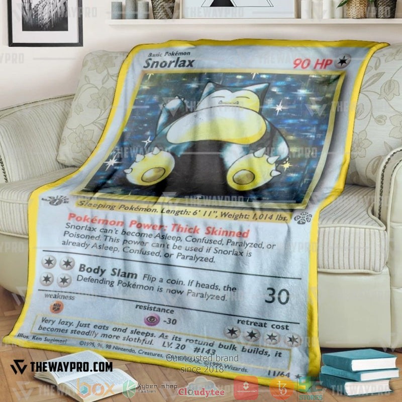 Pokemon Snorlax Soft Blanket Pokemon Snorlax Soft Blanket