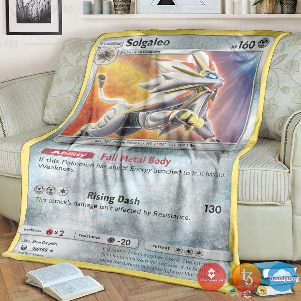 Pokemon Solgaleo Celestial Storm Blanket Pokemon Solgaleo Celestial Storm Blanket