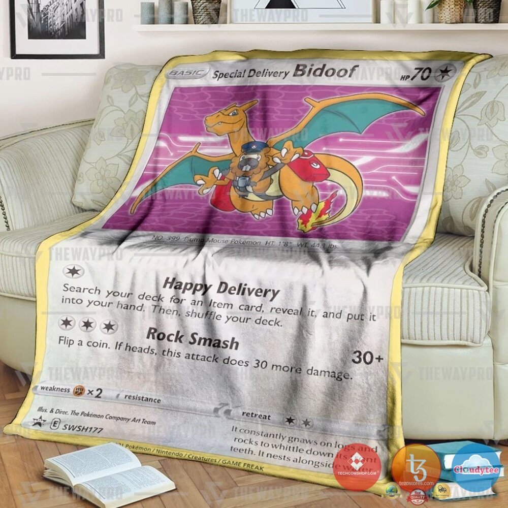 Pokemon Special Delivery Bidoof Blanket Pokemon Special Delivery Bidoof Blanket