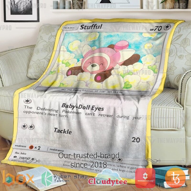 Pokemon Stufful Burning Shadows Blanket 3 Pokemon Stufful Burning Shadows Blanket 3