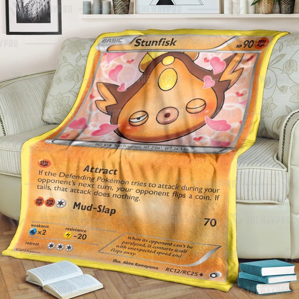 Pokemon Stunfisk Legendary Treasures Blanket 2 Pokemon Stunfisk Legendary Treasures Blanket 2
