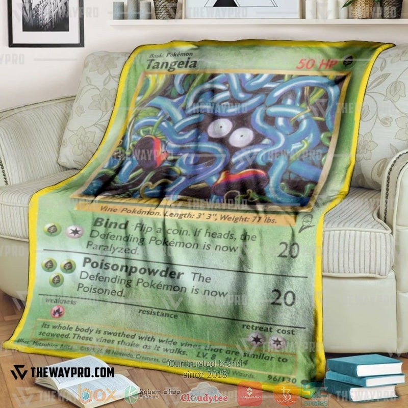 Pokemon Tangela Base Set Soft Blanket Pokemon Tangela Base Set Soft Blanket
