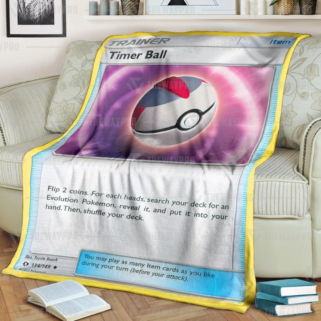 Pokemon Timer Ball Trainer Blanket Pokemon Timer Ball Trainer Blanket