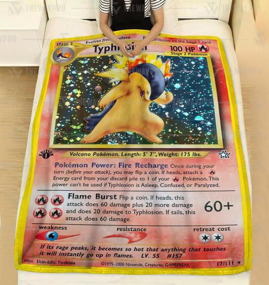 Pokemon Typhlosion Blanket Rug Pokemon Typhlosion Blanket Rug