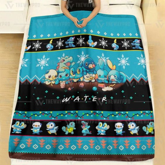 Pokemon Water Custom Soft Blanket Pokemon Water Custom Soft Blanket