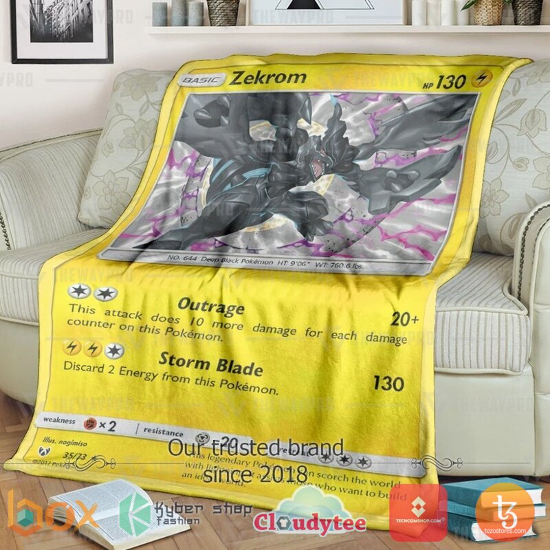 Pokemon Zekrom Shining Legends Blanket 2 Pokemon Zekrom Shining Legends Blanket 2